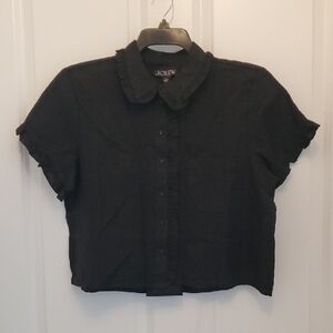 J.Crew, Short Sleeve  Blouse, Size M, Black